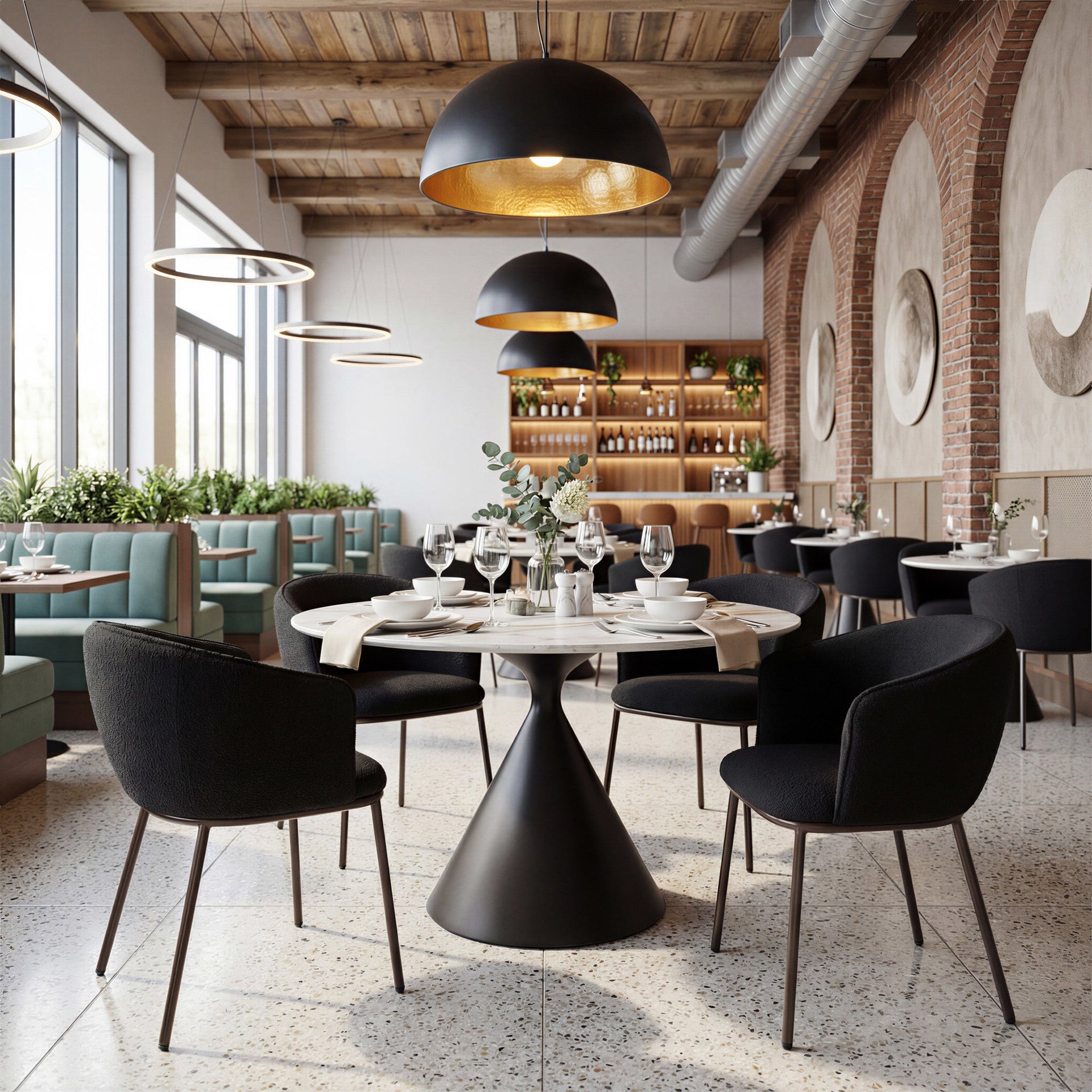 Essen Dining Chair Black & Bronze