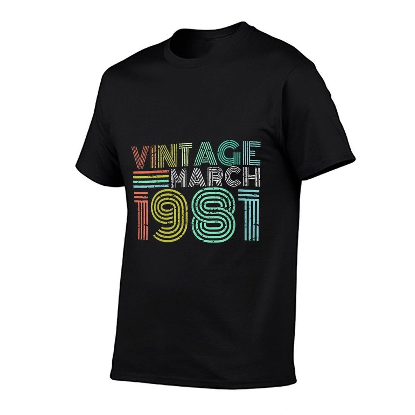 Womens 40th Birthday Gift Vintage March 1981 40 Years Old  Soft T-Shirt