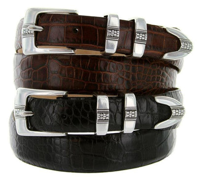 Miller Men's Belt Italian Calfskin Genuine Leather Designer Dress Belt