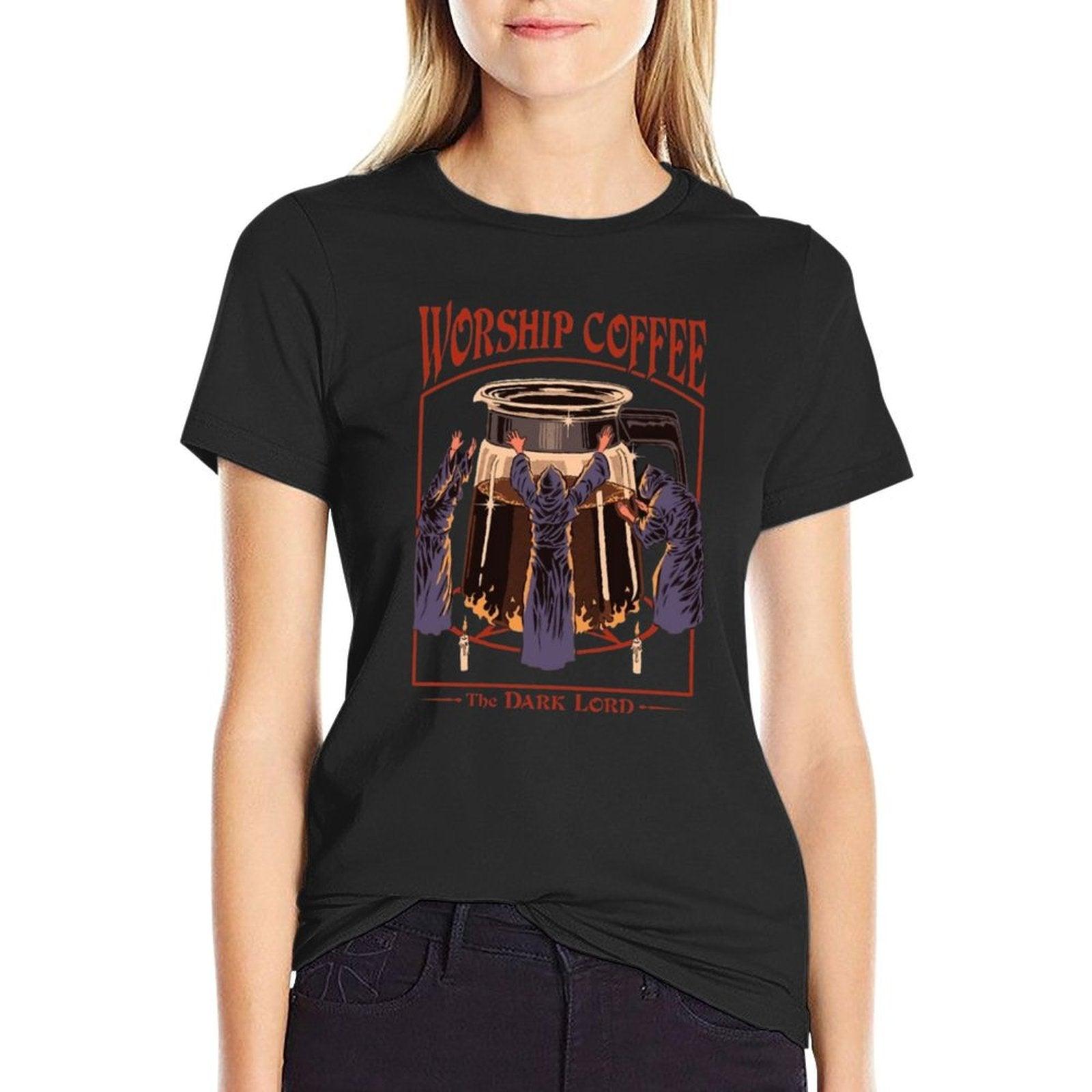 Worship Coffee  Trendy Pattern T-Shirt