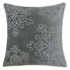 Gray Velvet Holiday Throw Pillow - 20x20 - Gray