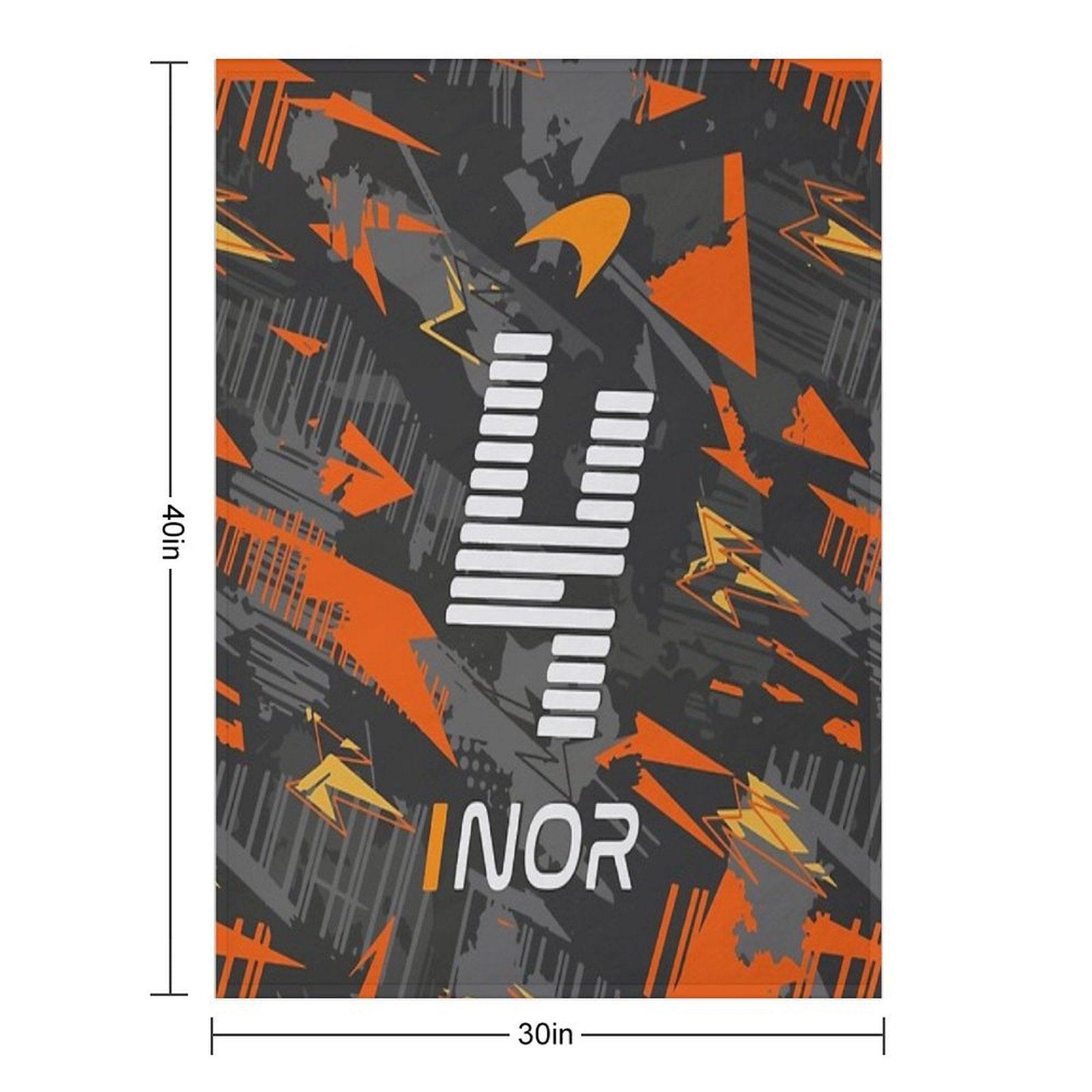 Lando Norris 4 - Abstract Design Throw Blanket