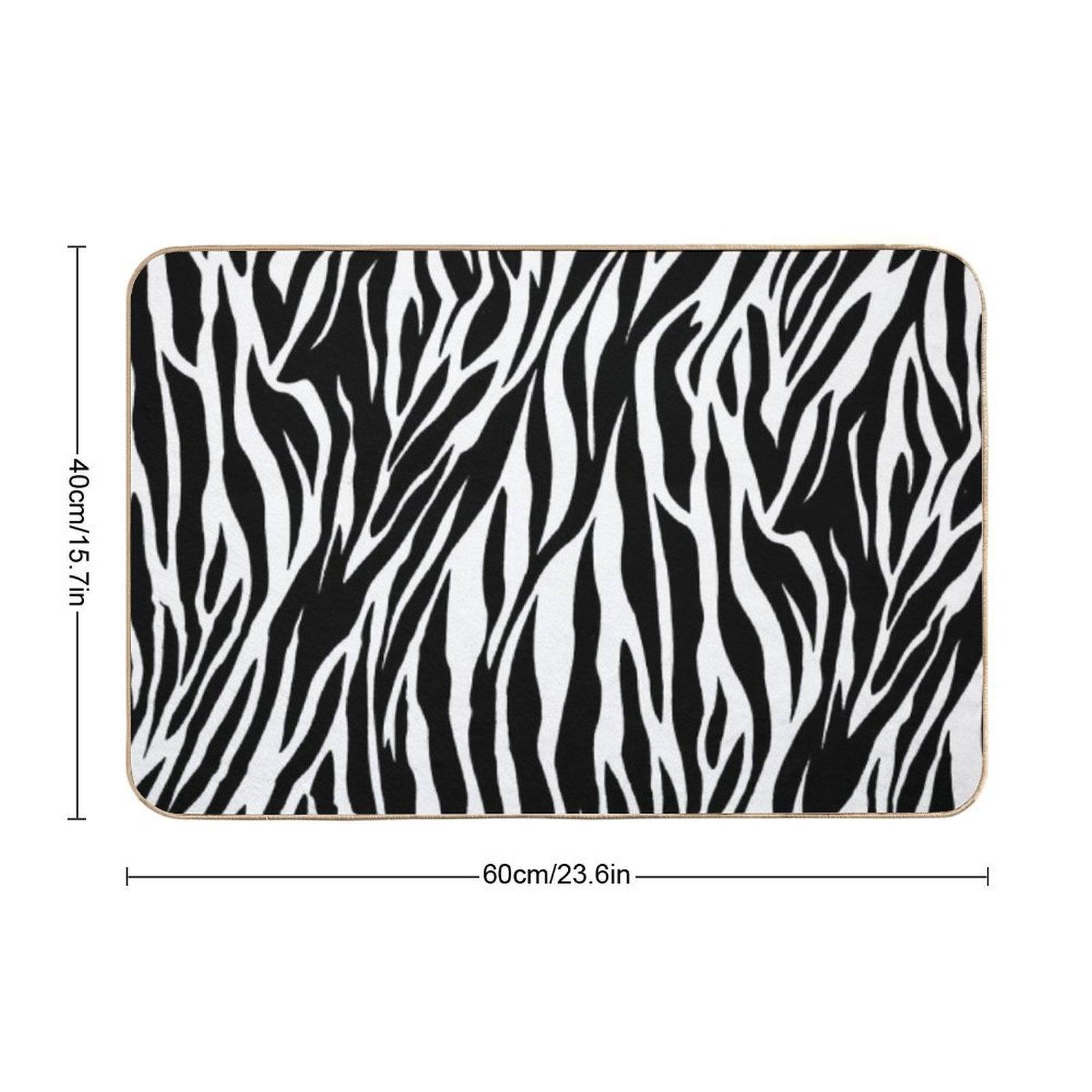 Beautiful Zebra Skin Bath Mat