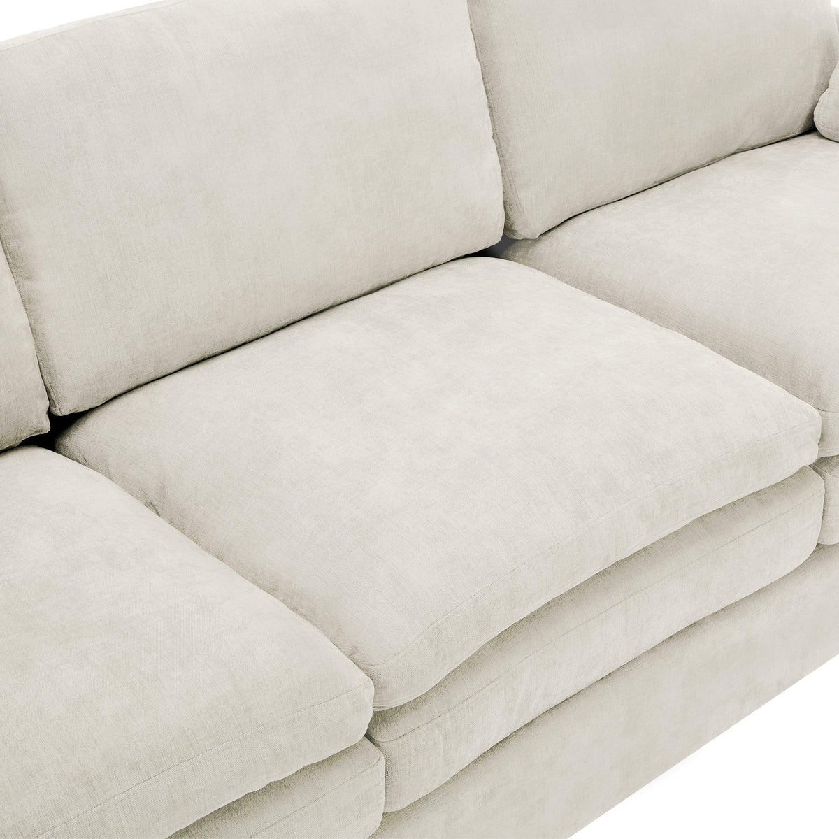 Cozy Upholstered 3-Seater Sofa with Plush Double Cushion and Ergonomic Design
