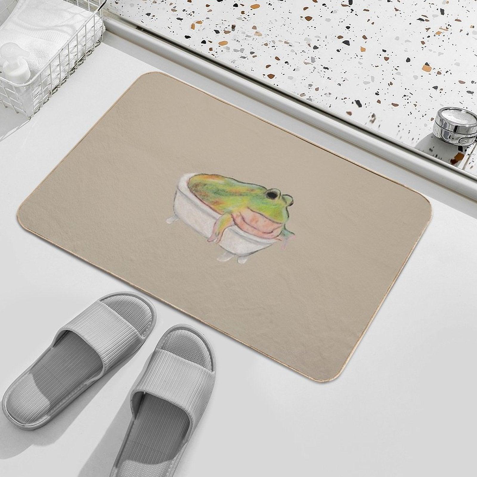 Frog in A Bathtub Bath Mat