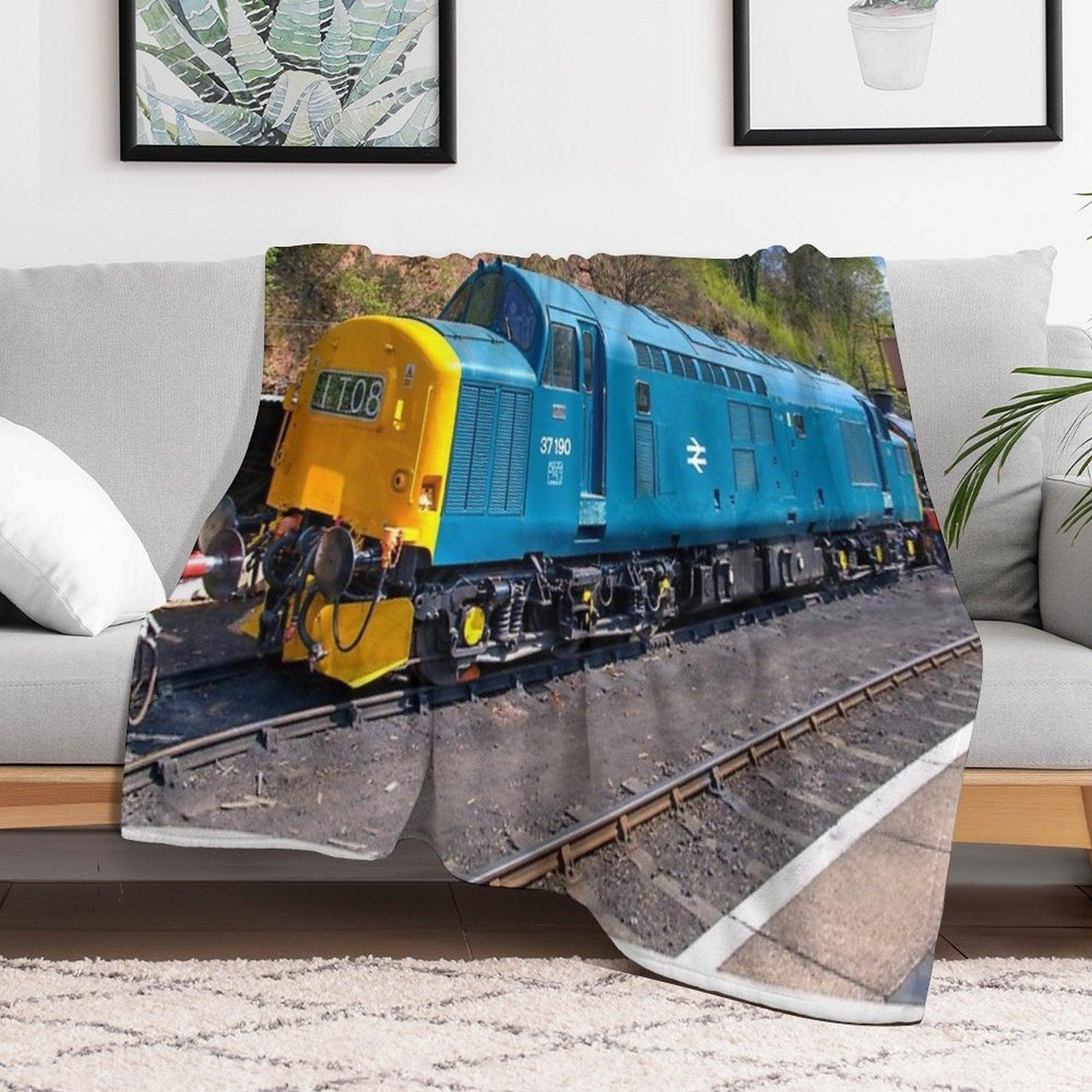 Class 37 at Bewdley Throw Blanket