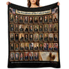 Presidents of The United States of America Horizontal in Full Color Throw Blanket