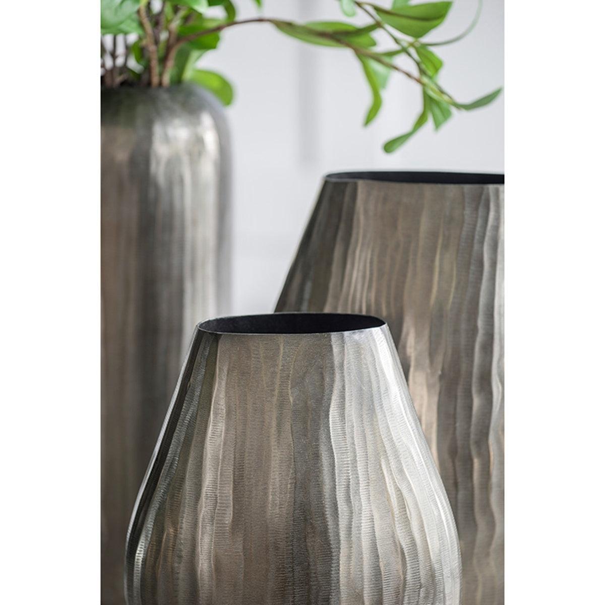 Modern Oval Metallic Accent Vase