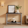 Grey Farmhouse Console Table With Shelf For Entryway - Grey