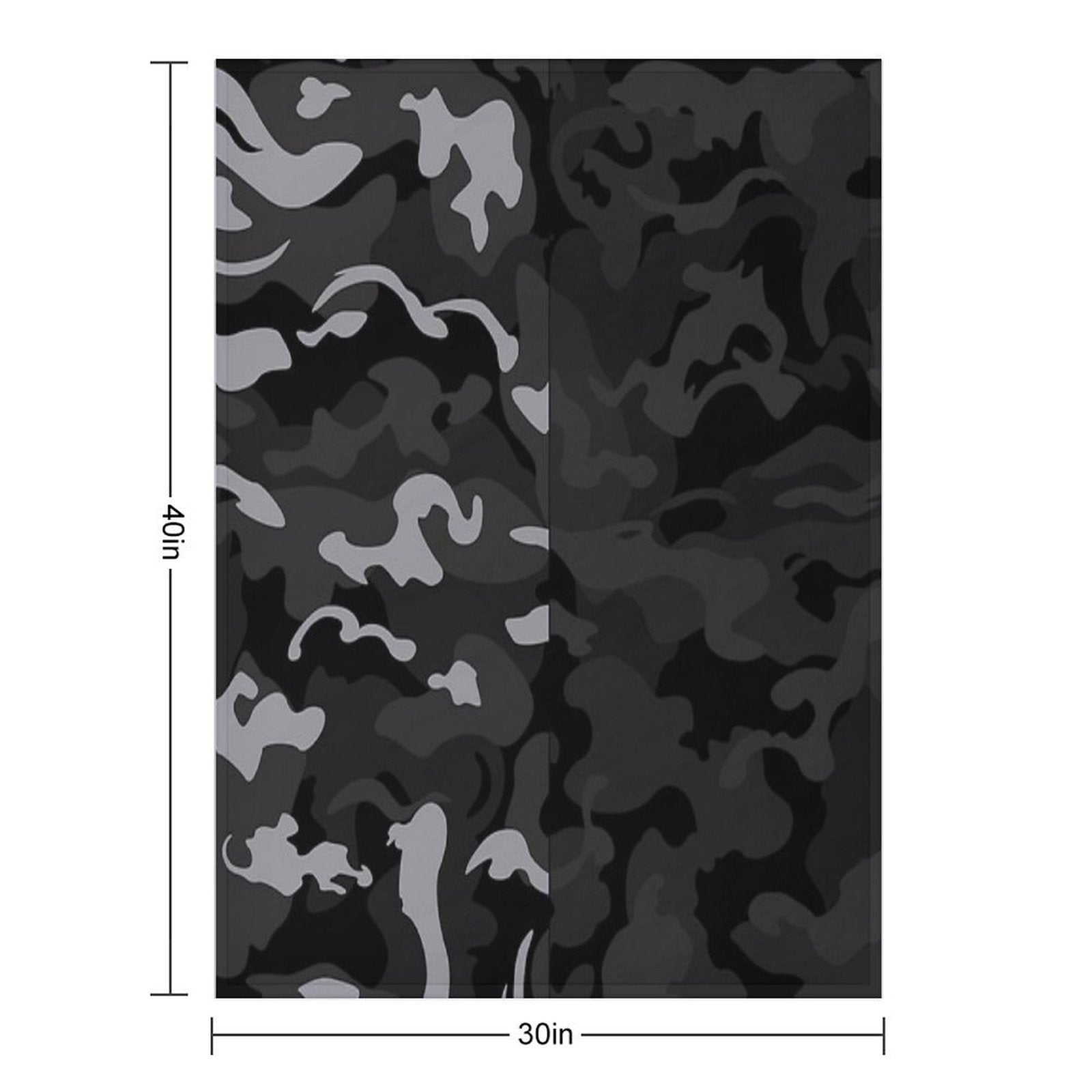 Camo Style - Black Camouflage Mixed Pattern Premium Throw Blanket