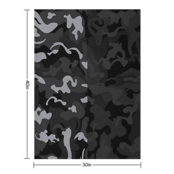 Camo Style - Black Camouflage Mixed Pattern Premium Throw Blanket