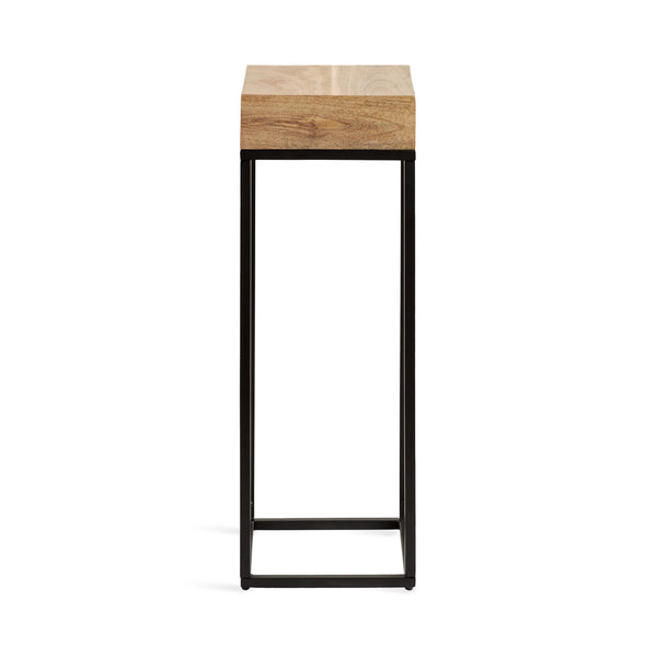 Karlsen Wood and Metal Slim Side Table