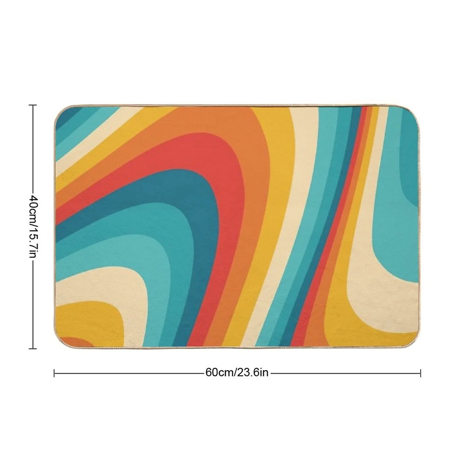 70s Retro Aesthetic Bath Mat