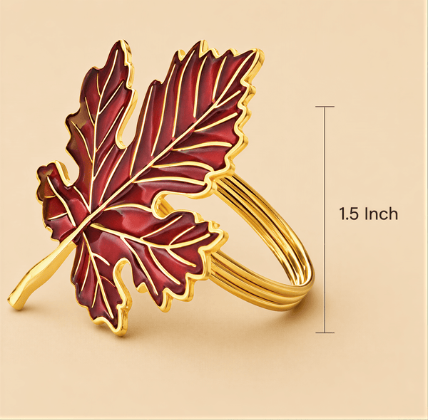Gold Maple Leaf Napkin Rings – Golden Ember