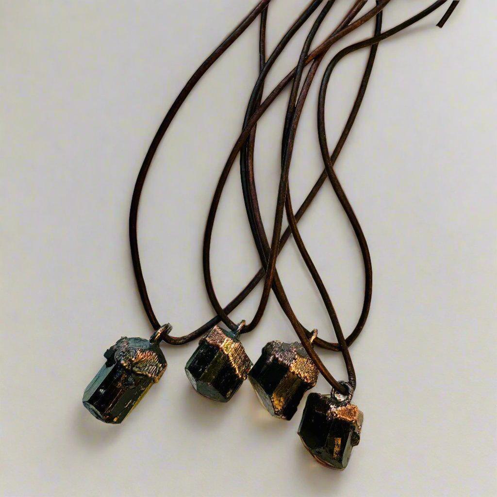 Copper Black Tourmaline Necklace–Grounded Protection | By Blackbird & Sage