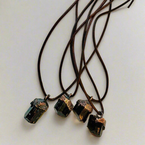 Copper Black Tourmaline Necklace–Grounded Protection | By Blackbird & Sage