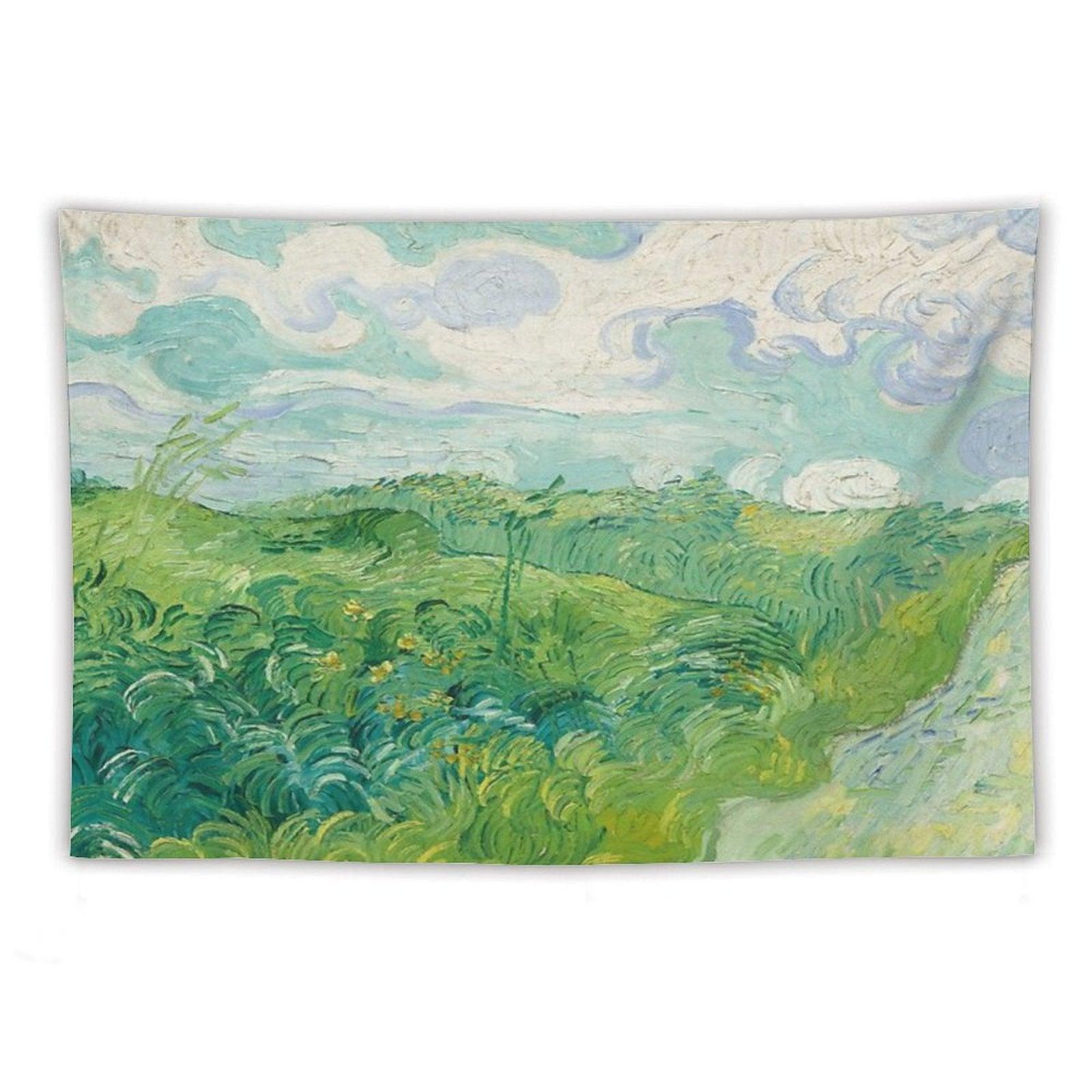 Vincent Van Gogh Green Wheat Fields, Auvers 1890 Painting Tapestry