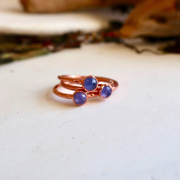Copper Tanzanite Ring - Calm Confidence for Creators | By Blackbird & Sage