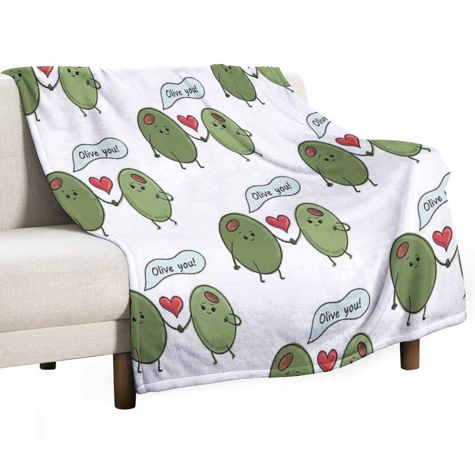 Olive You! Throw Blanket