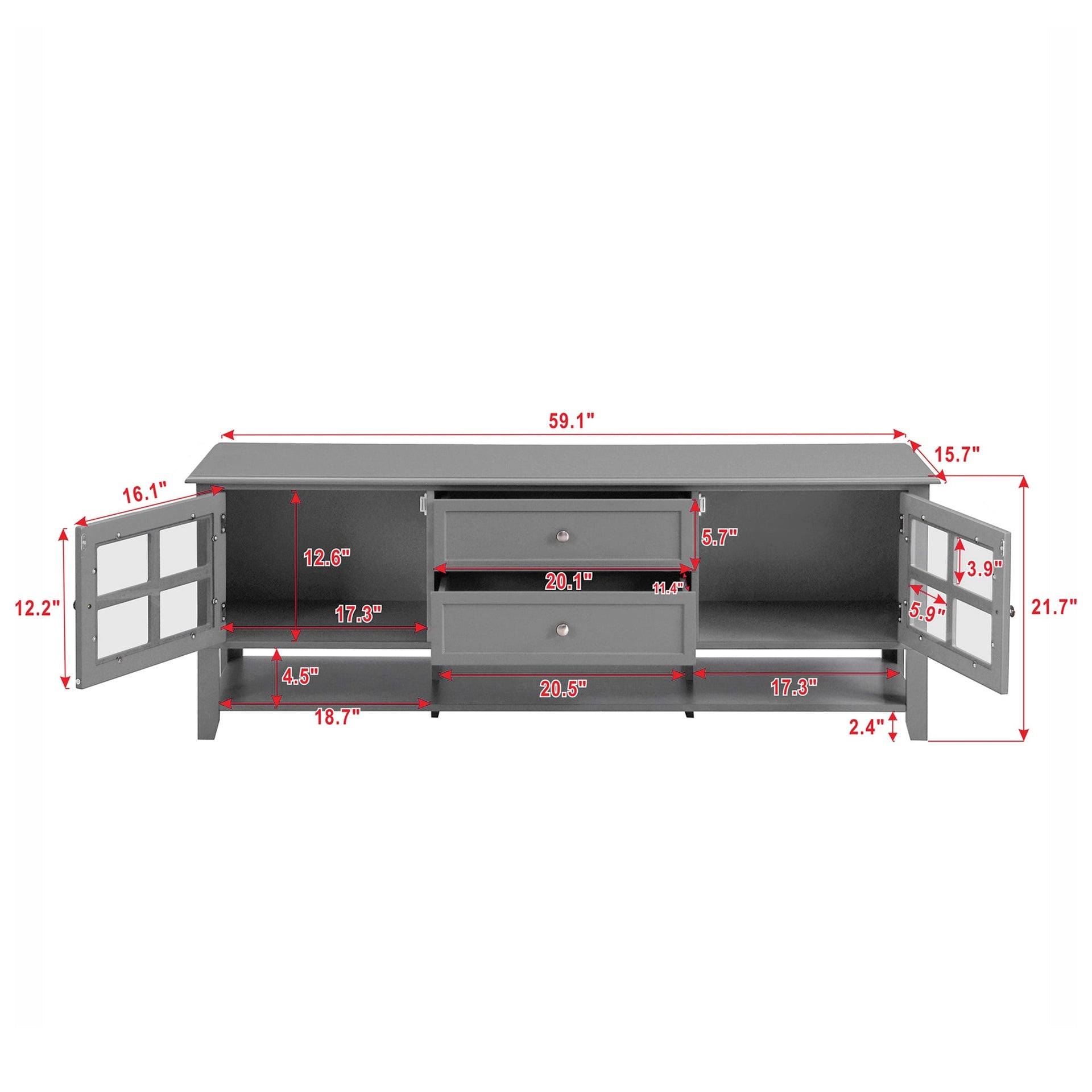 TV Stand Entertainment Center with Multifunctional Storage and Modern Design
