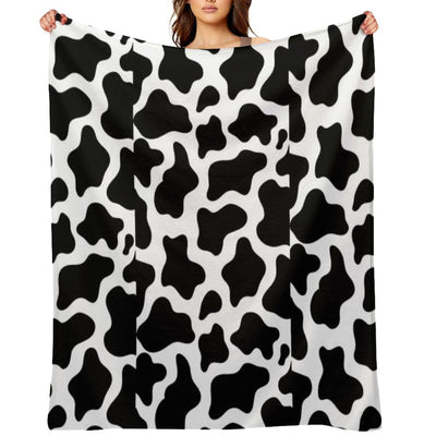 Cow Shrink-resistant Throw Blanket
