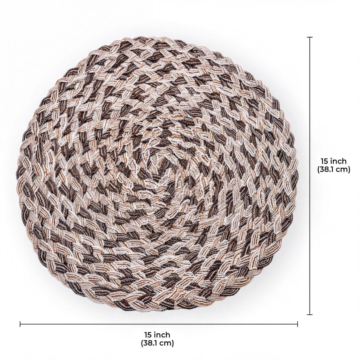 Round PVC Placemats - Set of 6 Non Slip Heat Resistant Table Protectors