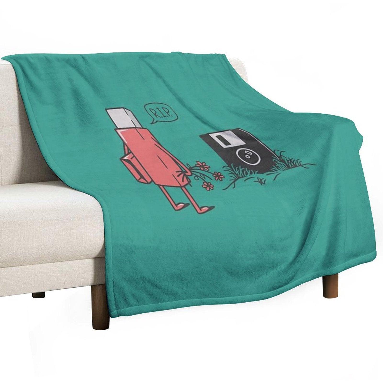 RIP Floppy Throw Blanket