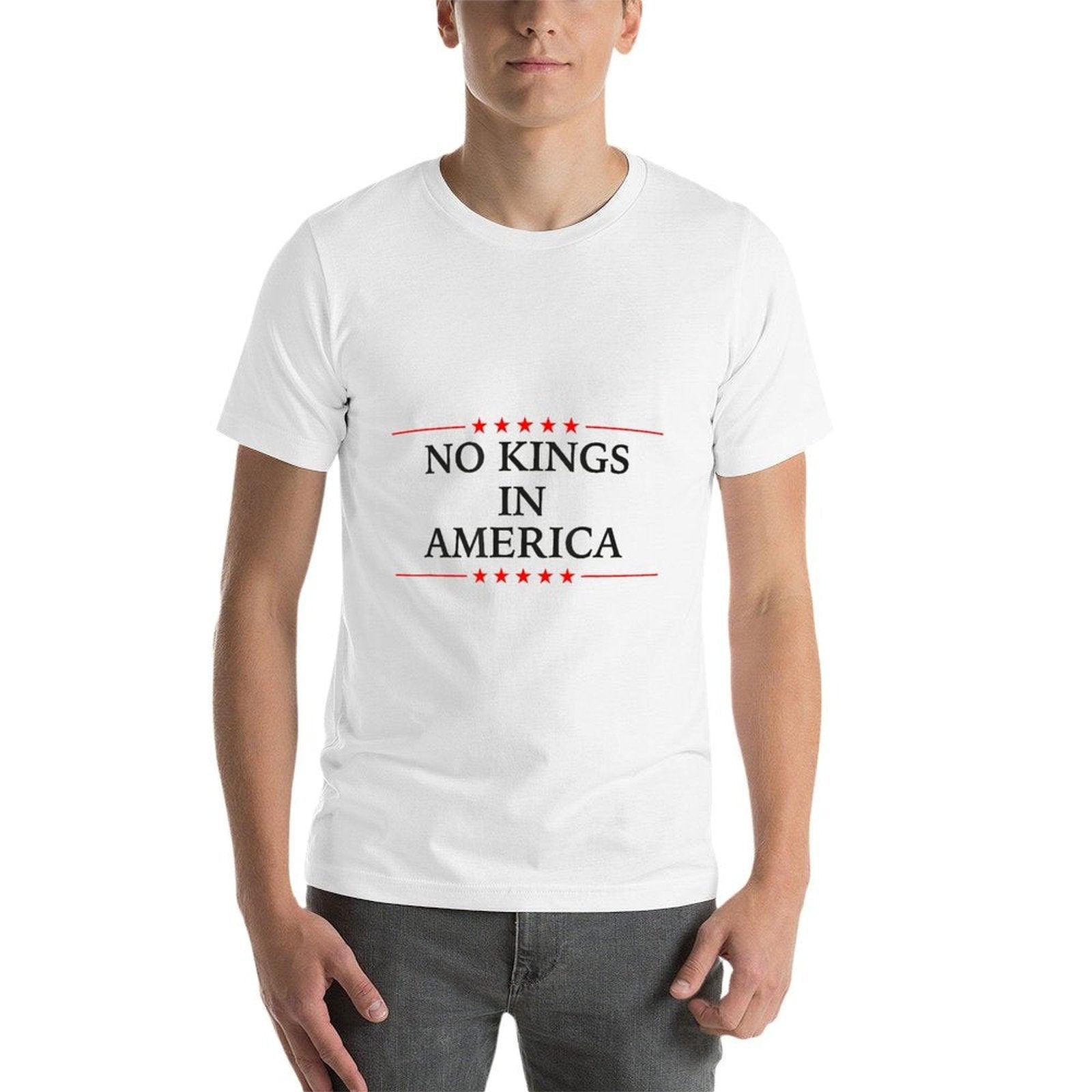 No Kings in America Flag Protest Save Democracy  Soft T-Shirt