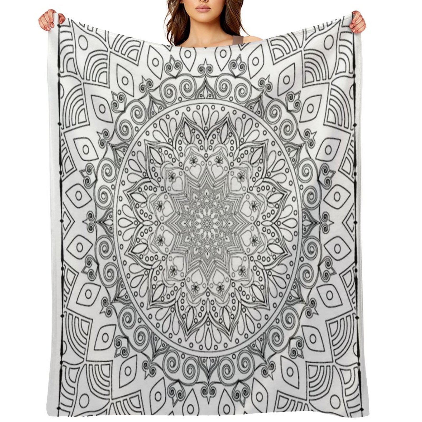 Golden Mandala Premium Throw Blanket