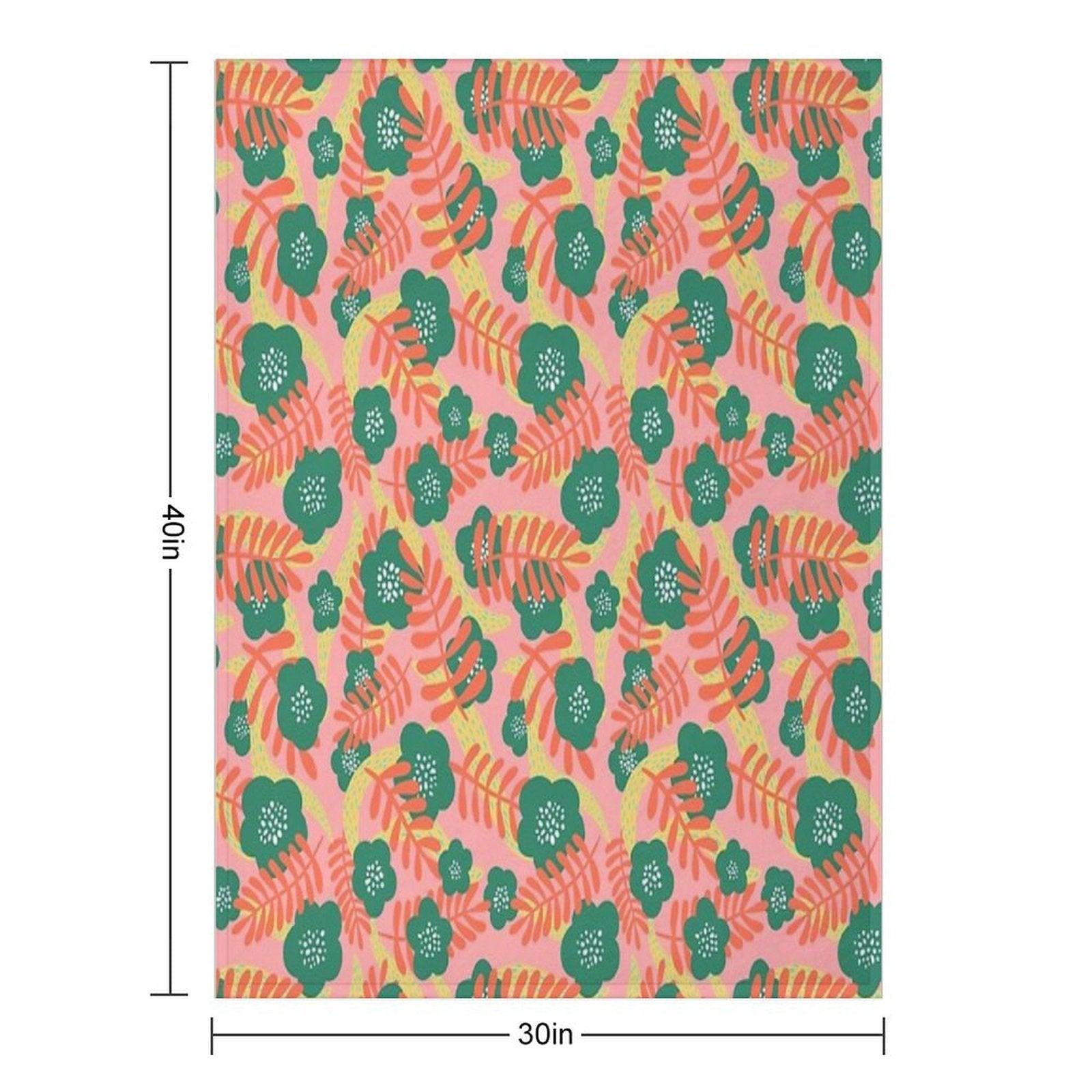 Bright Florals Throw Blanket