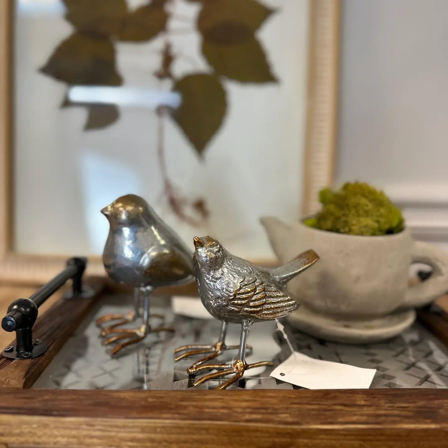 Cast Iron Bird Table Decor