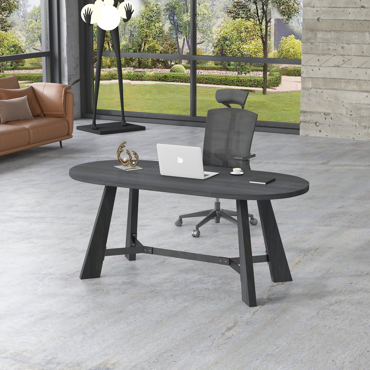70.86 Inch Oval Dining Table