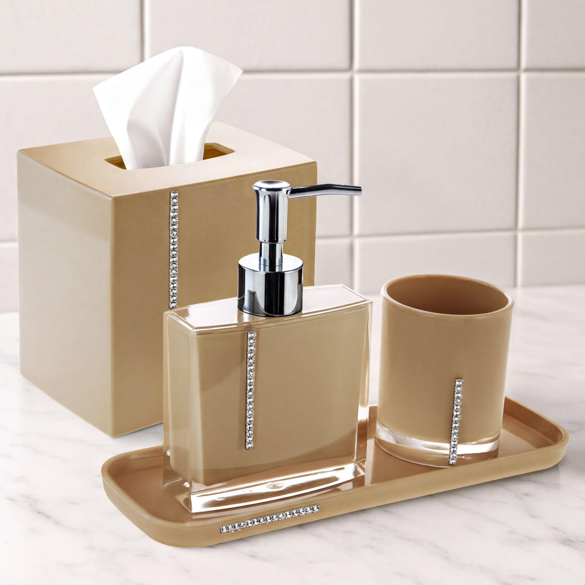 Acrylic Bathroom Set – McClary, 4 Piece