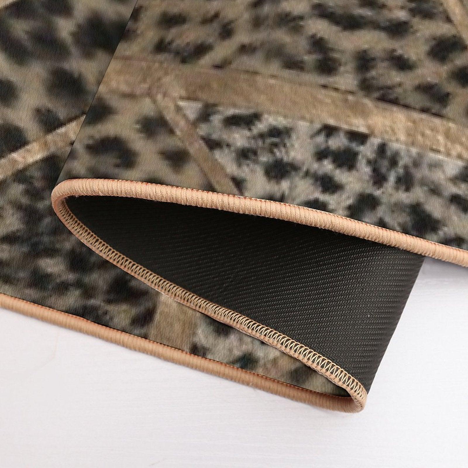 Leopard Fur Texture Geometric Pattern Bath Mat