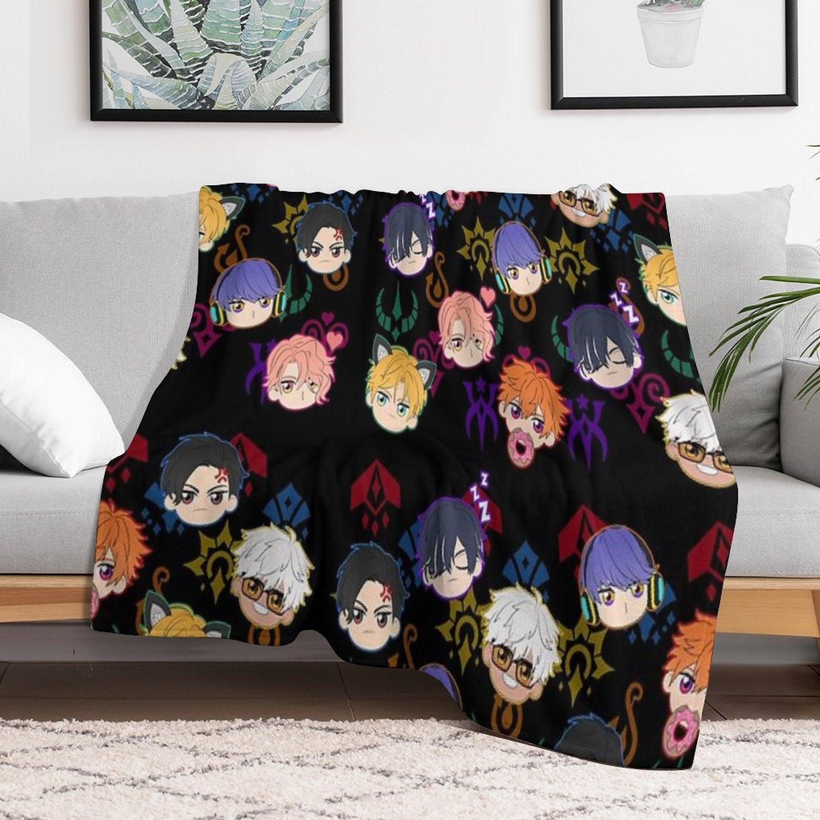 Obey Me - Demon Brothers Pattern Throw Blanket
