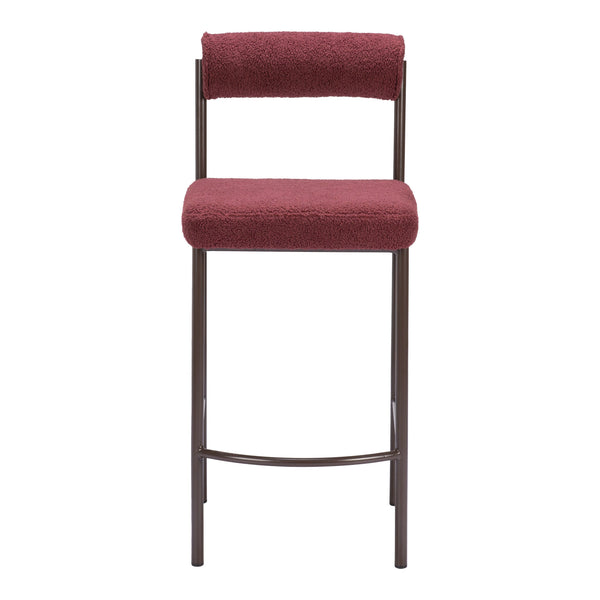 Livorno Counter Stool (Set of 2) Red & Bronze