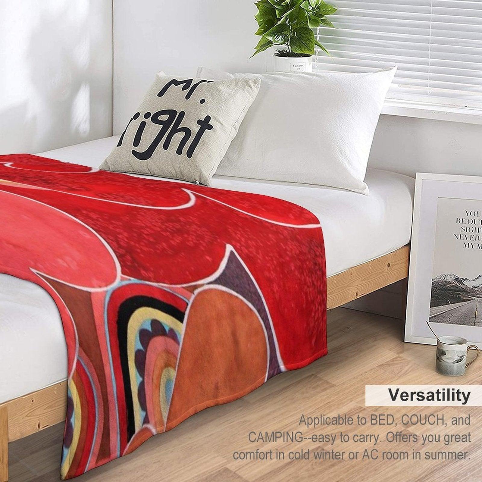 Abstract Flowers Throw Blanket