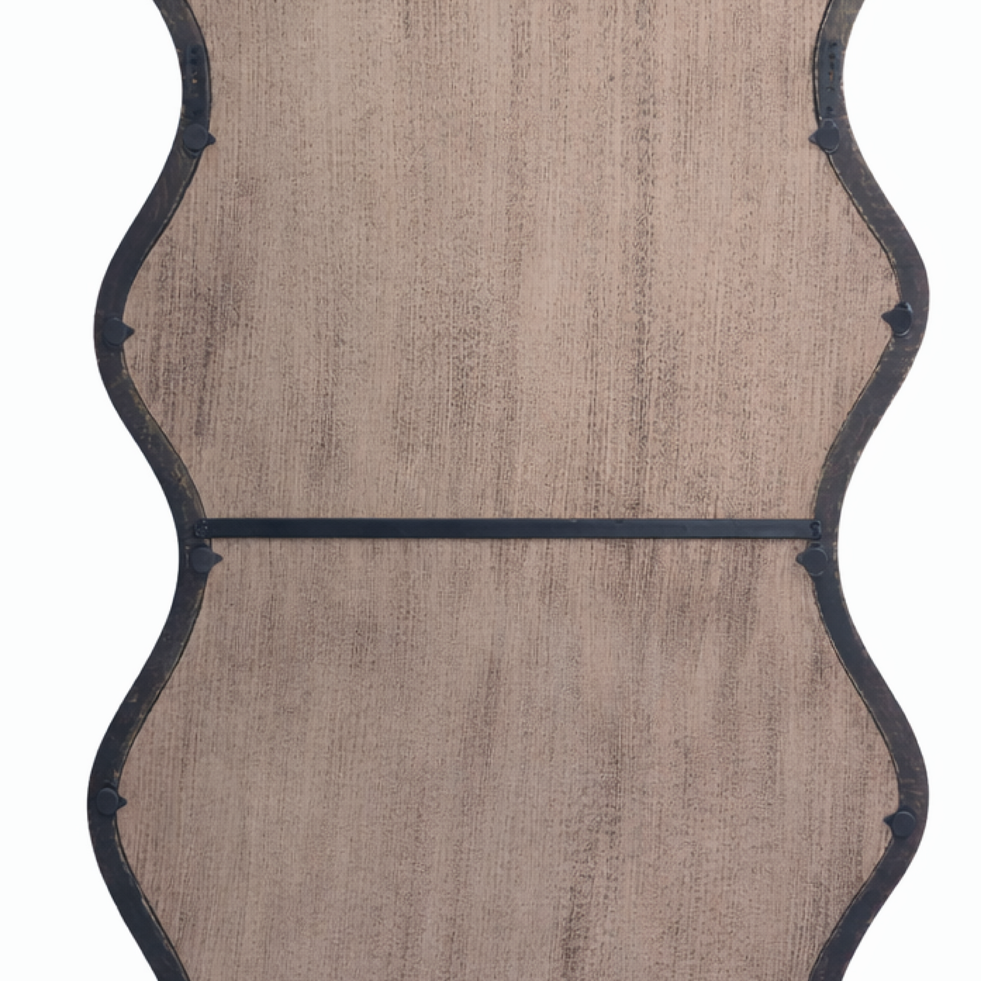 Wavy Full-Length Wall Mirror with Mango Wood Frame, 36x72
