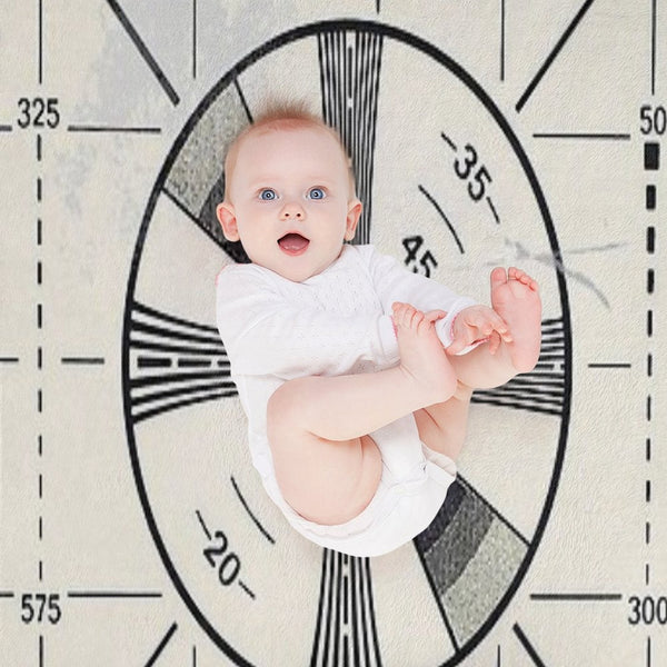 Retro TV Monoscope Test Pattern Durable Throw Blanket