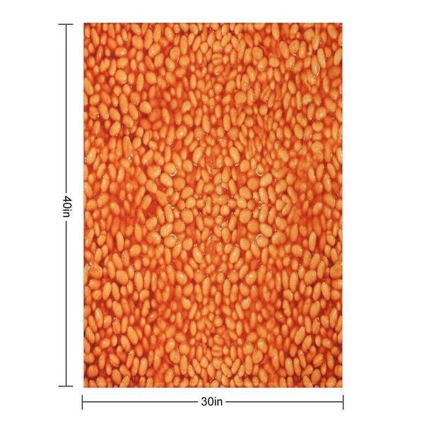 Baked Beans In Things Pattern Throw Blanket