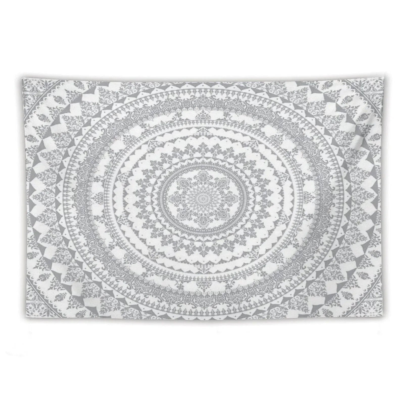 Mandala Gray Tapestry