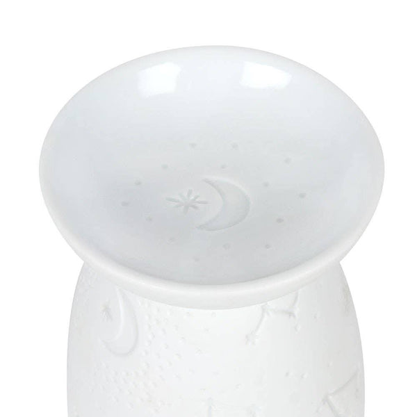 White Ceramic Constellation Tealight Wax Warmer