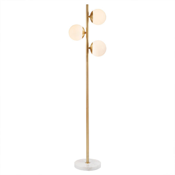 3-Globe Light Floor Lamp with Marble Base BLAKHOM