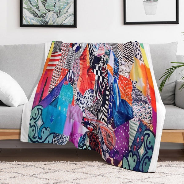 Mixed Print Uno Compact Throw Blanket