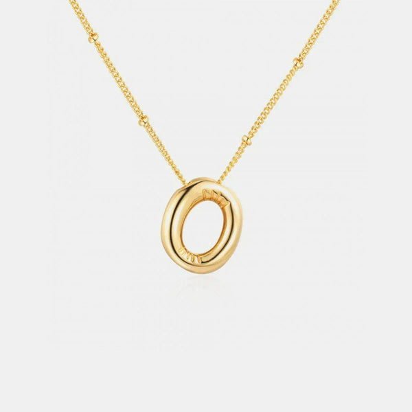 Gold Initial Letter Pendant Necklace - Gifts for You 'n Me