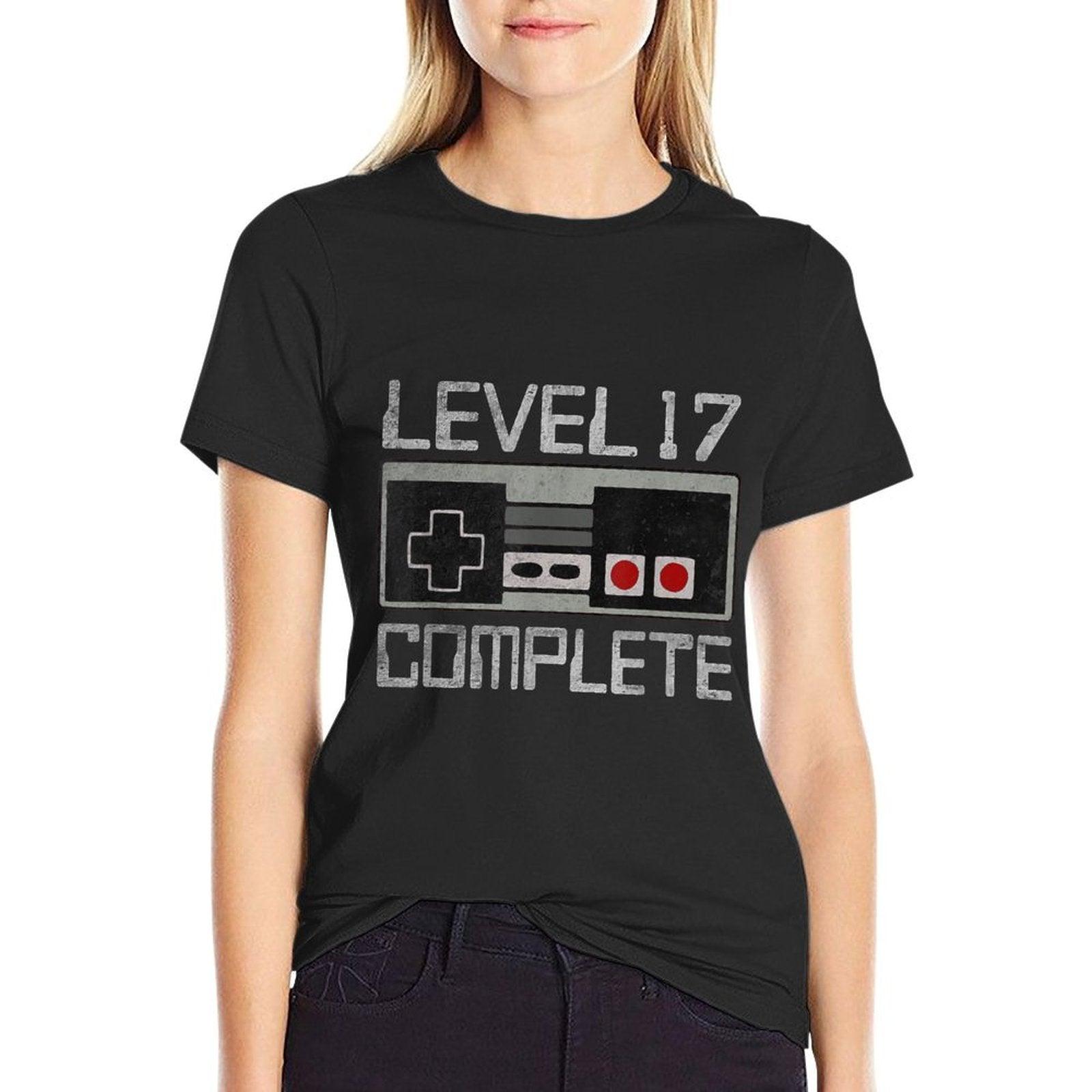 Level 17 Complete 17 Year 17th Wedding Anniversary For Him T-Shirt