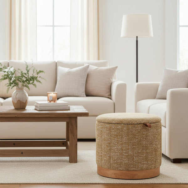 Fije Storage Ottoman Oat Yellow