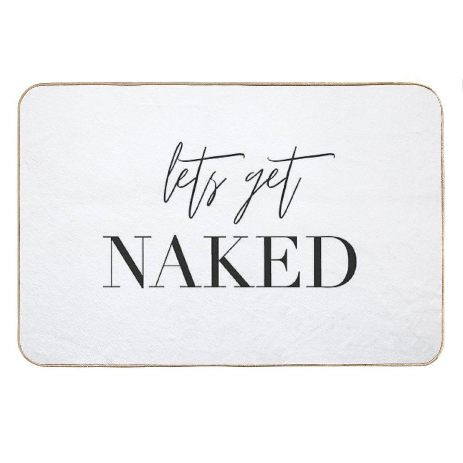 Lets Get Naked, Bathroom, Fun, Bathroom Deco, Bathroom Shower Curtain, Bathroom Rug, Bathroom Fun Bath Mat