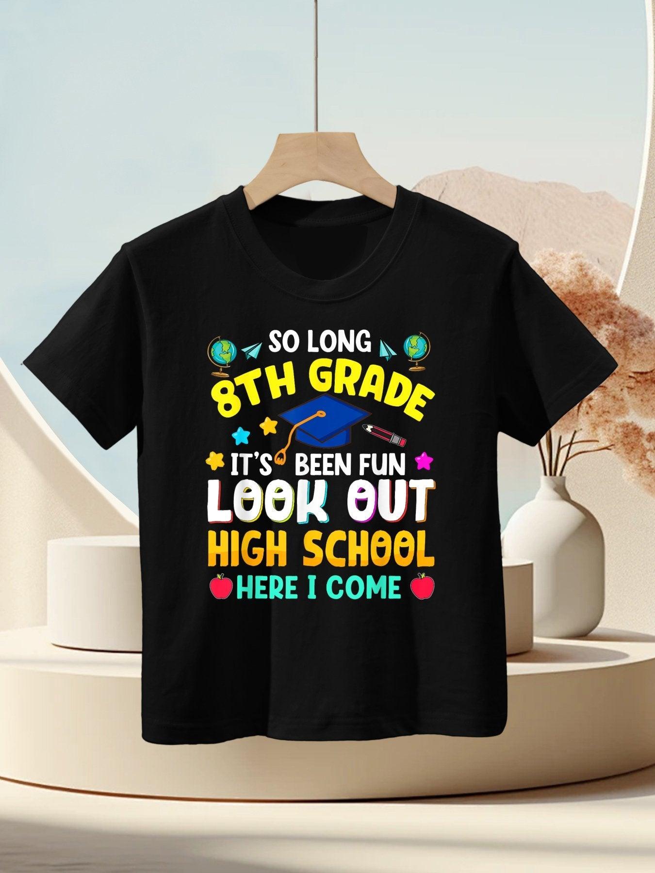 So Long 8th Grade Graduationn Graduate Teachers Him Her Kids T-Shirt