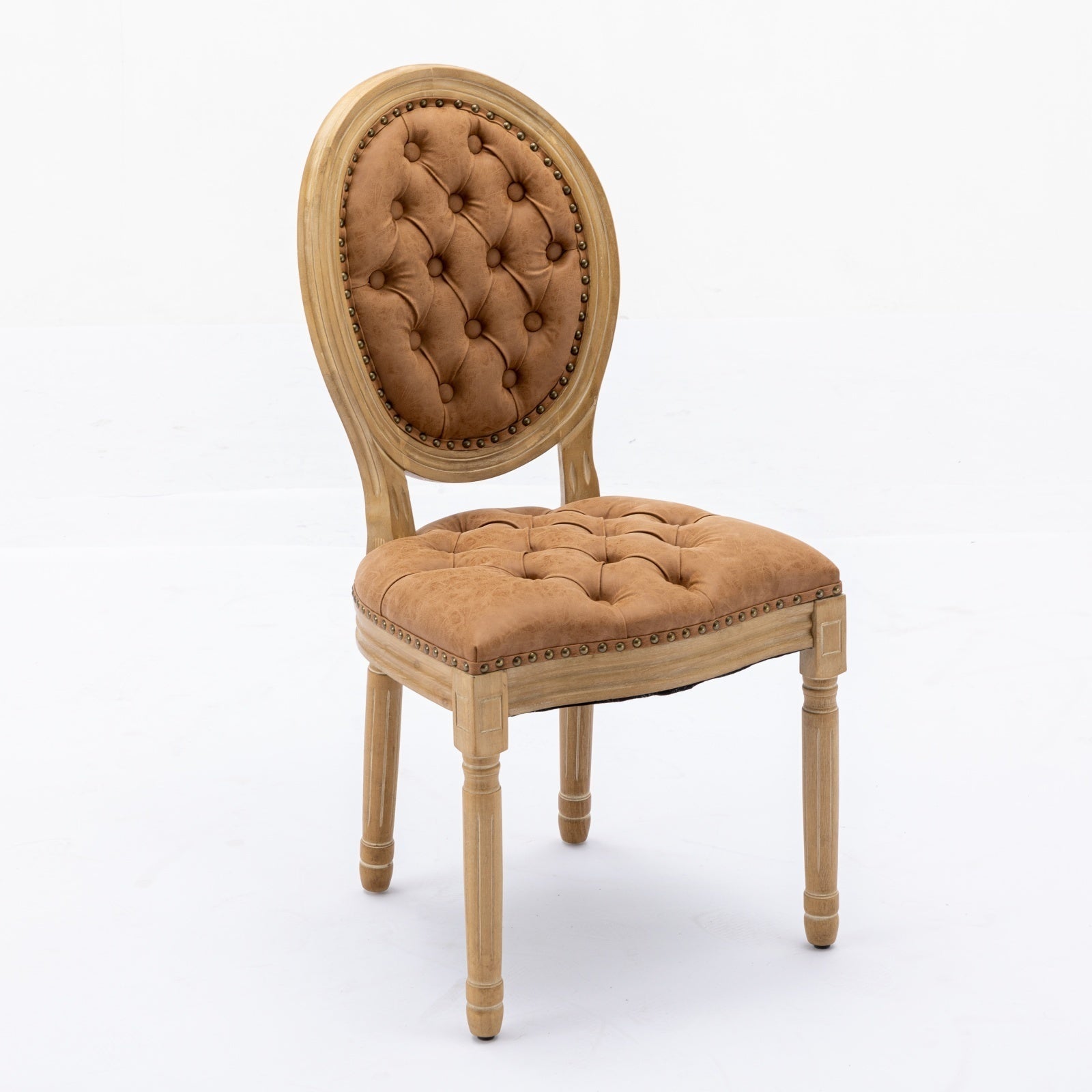 Set of 2 French Style Solid Wood Antique Dining Chairs BLAKHOM